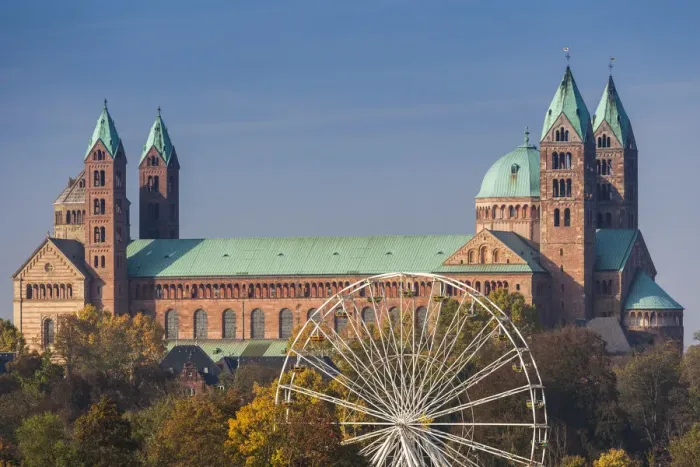 Framed Print : Germany, Rheinland-Pfalz, Speyer, Dom cathedral, elevated view