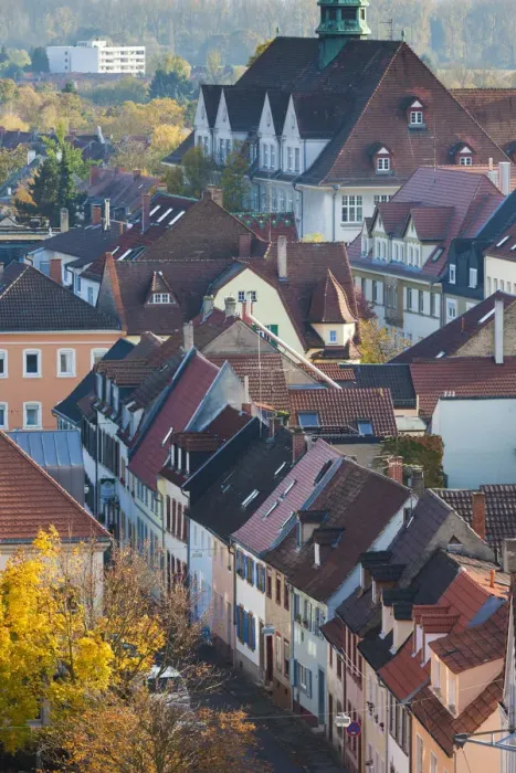 Framed Print : Germany, Rheinland-Pfalz, Speyer, elevated city view Framed Print : Germany, Rheinland-Pfalz, Speyer, elevated city view