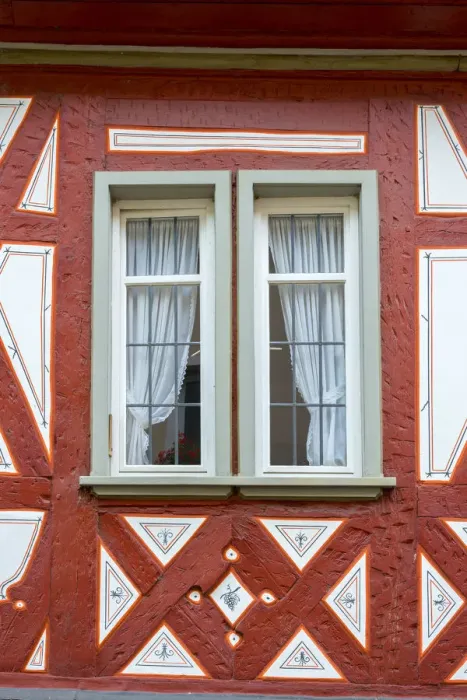 Framed Print : Germany, Rhineland Palatinate, Braubach, Traditional Timber-framed building Framed Print : Germany, Rhineland Palatinate, Braubach, Traditional Timber-framed building