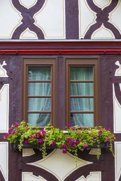 Framed Print : Germany, Rhineland Palatinate, Oberwesel, Traditional Timber-framed building Framed Print : Germany, Rhineland Palatinate, Oberwesel, Traditional Timber-framed building