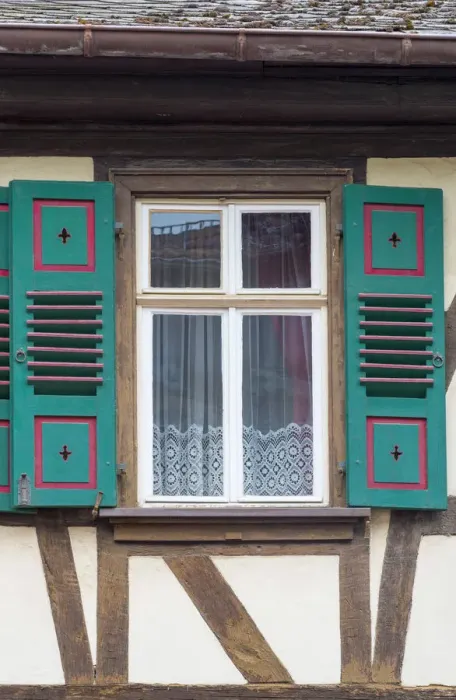 Framed Print : Germany, Rhineland Palatinate, Oberwesel, Traditional Timber-framed building