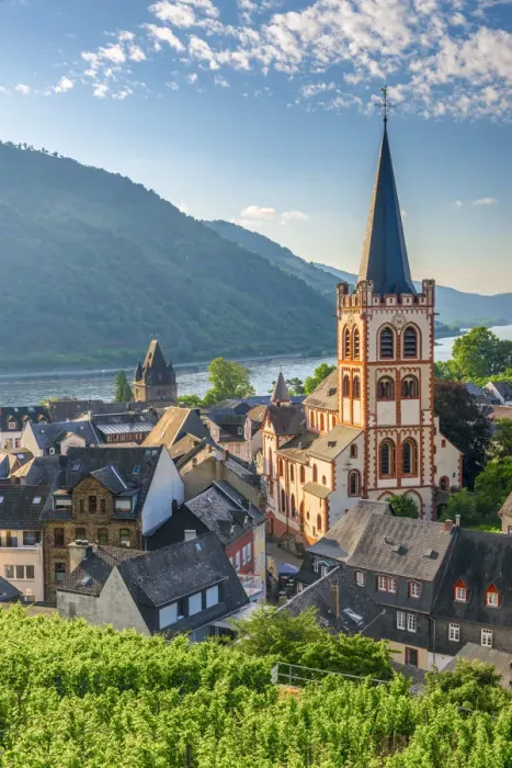 Framed Print : Germany, Rhineland Palatinate, River Rhine, Bacharach, Church of Saint Peter (Sankt Framed Print : Germany, Rhineland Palatinate, River Rhine, Bacharach, Church of Saint Peter (Sankt