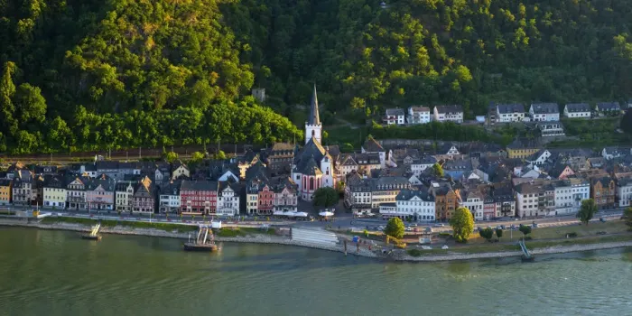 Framed Print : Germany, Rhineland Palatinate, Sankt Goar across River Rhine Framed Print : Germany, Rhineland Palatinate, Sankt Goar across River Rhine