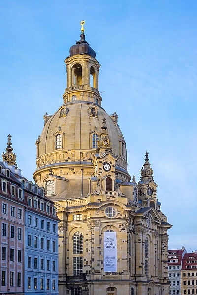 Germany, Saxony, Dresden, Altstadt (Old Town). Dresdner Frauenkirche, Church of Our Lady