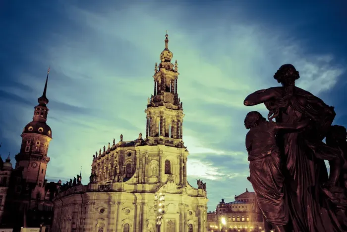 Framed Print : Germany, Saxony, Dresden, Old Town, Hofkirche