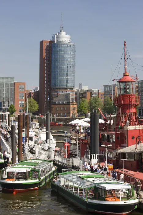 Framed Print : Germany, State of Hamburg, Hamburg, Inner Harbour and Lightship Framed Print : Germany, State of Hamburg, Hamburg, Inner Harbour and Lightship