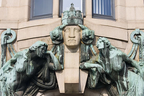Germany, State of Hamburg, Hamburg, facade details, Steinhof 9 building