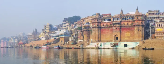 Framed Print : The ghats along the Ganges river banks, Varanasi, India Framed Print : The ghats along the Ganges river banks, Varanasi, India