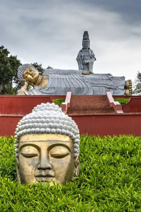 Framed Print : Giant Buddhs statues, Bacalhoa Buddha Eden gardens, Bombarral, Centro, Portugal Framed Print : Giant Buddhs statues, Bacalhoa Buddha Eden gardens, Bombarral, Centro, Portugal