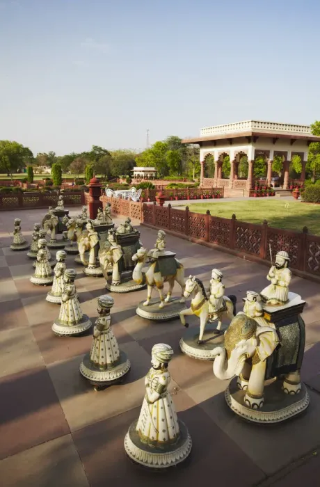 Framed Print : Giant chess board in gardens of Jai Mahal Palace Hotel, Jaipur, Rajasthan, India Framed Print : Giant chess board in gardens of Jai Mahal Palace Hotel, Jaipur, Rajasthan, India
