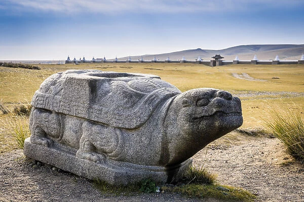 Giant tortoise statue at Erdene Zuu Monastery, Kharkhorin, Ovorkhangai Province