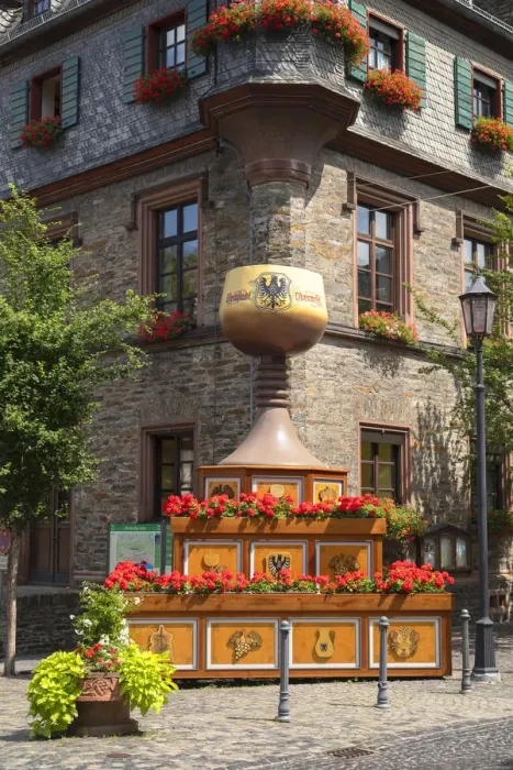 Framed Print : Giant wine glass outside town hall, Oberwesel, Rhineland-Palatinate, Germany Framed Print : Giant wine glass outside town hall, Oberwesel, Rhineland-Palatinate, Germany