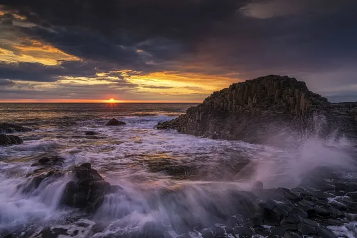 Framed Print : Giants Causeway at Sunset, Co. Antrim, Northern Ireland Framed Print : Giants Causeway at Sunset, Co. Antrim, Northern Ireland
