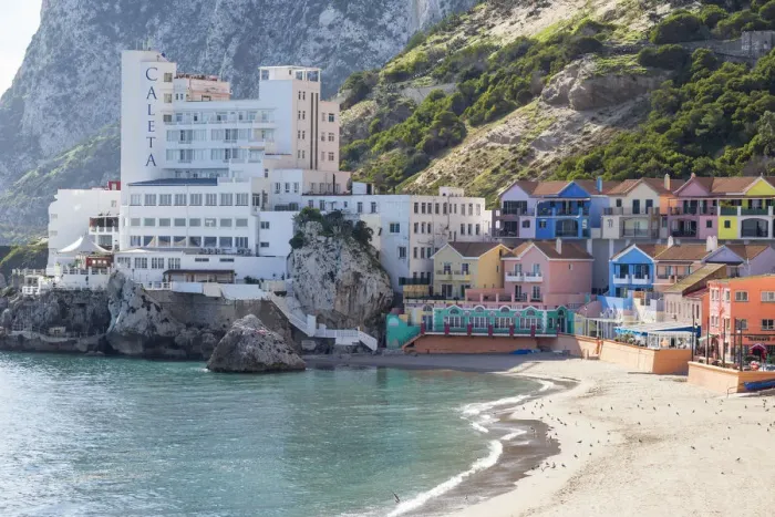 Framed Print : Gibraltar, Catalan Bay, The Caleta Hotel