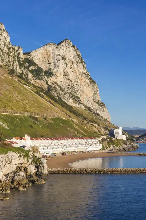 Framed Print : Gibraltar, Sandy Bay and Rock of Gibraltar Framed Print : Gibraltar, Sandy Bay and Rock of Gibraltar