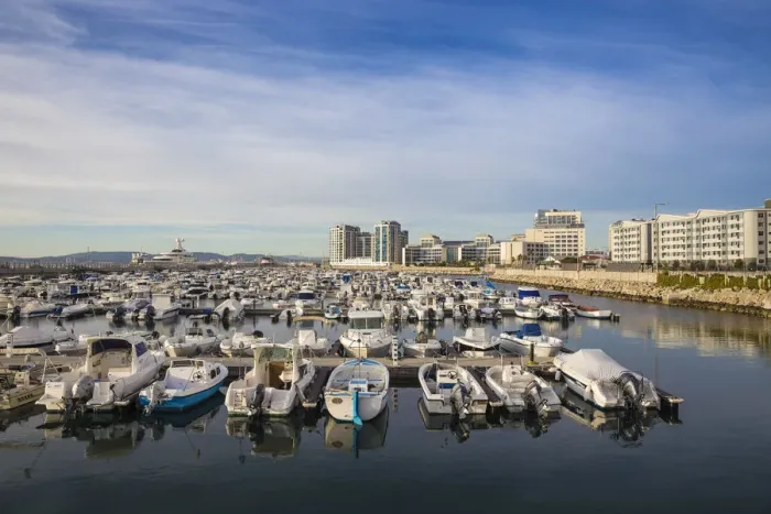 Framed Print : Gibraltar, Small boats marina Framed Print : Gibraltar, Small boats marina