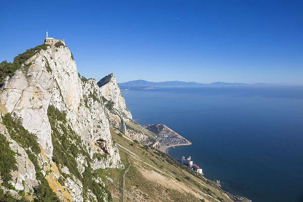 Gibraltar, View of Gibraltar rock and Caltalan Bay