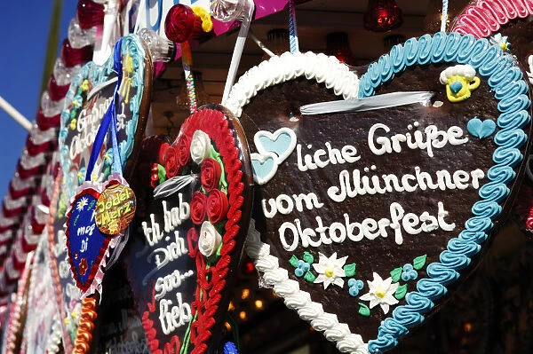 Gingerbread heart, Oktoberfest, Munich, Bavaria, Germany