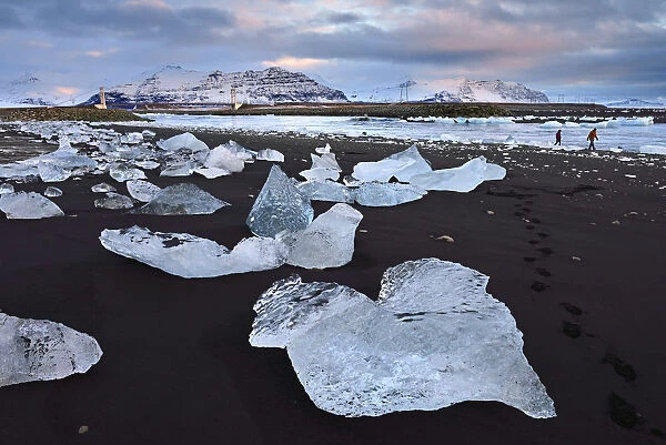 Glacial lake with icebergs Jokulsarlon, Iceland
