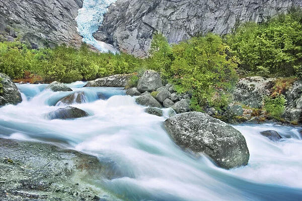 Glacier brook at Brigsdalsbreen - Norway, Sogn og Fjordane, Jostedalsbreen