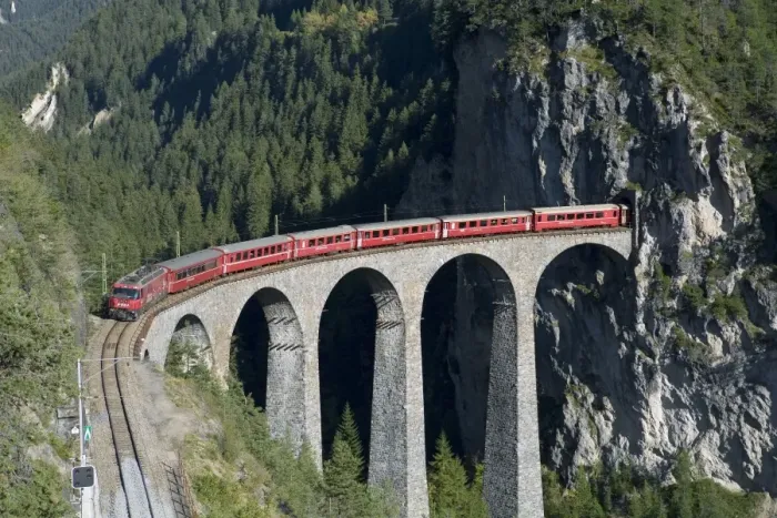 Framed Print : Glacier Express & Landwasser Viaduct Framed Print : Glacier Express & Landwasser Viaduct