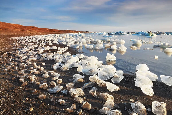 Glacier ice washed ashore - Iceland, Eastern Region, Jokulsarlon - Vatnajokull National Park
