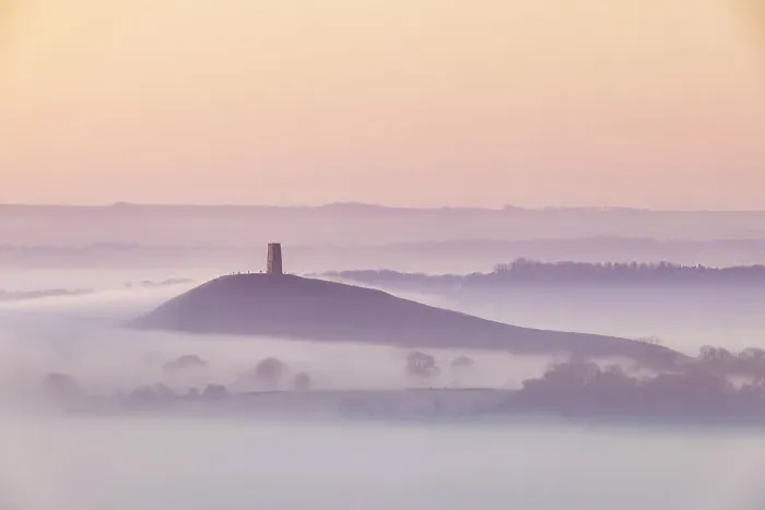 Framed Print : Glastonbury Tor from Deer Leap at sunrise, Mendip Hill AONB, Somerset, England, UK Framed Print : Glastonbury Tor from Deer Leap at sunrise, Mendip Hill AONB, Somerset, England, UK