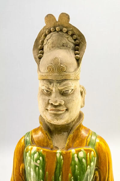 Glazed pottery figurine (Tang dynasty AD618-907), Shanghai Museum, Peoples Square