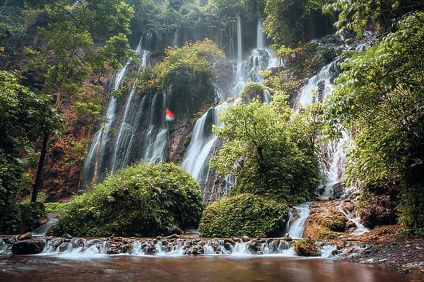 Goa Tetes waterfall near Tumpak Sewu, East Java, Indonesia