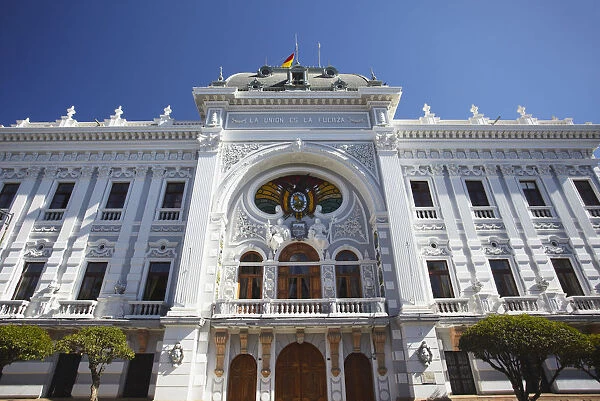 Gobierno Nacional (National Government) Building in Plaza 25 de Mayo, Sucre (UNESCO