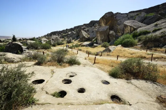 Framed Print : Gobustan Rock Art Cultural Landscape Reserve has an outstanding collection of more than 6 Framed Print : Gobustan Rock Art Cultural Landscape Reserve has an outstanding collection of more than 6
