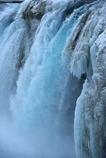Godafoss waterfall in December, Iceland