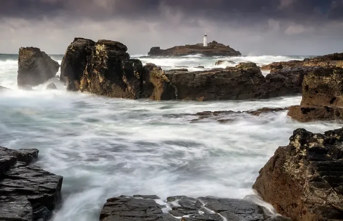 Framed Print : Godrevy Lightrhouse and Godrevy Island, near Hayle, North Cornwall, England Framed Print : Godrevy Lightrhouse and Godrevy Island, near Hayle, North Cornwall, England