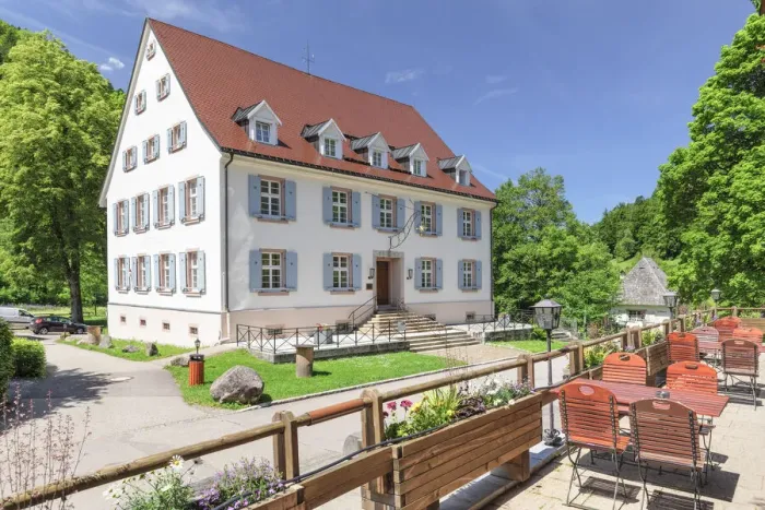 Framed Print : Goethehaus buidling at Hofgut Sternen, Breitnau, Hollental Valley, Black Forest, Baden-Wurttemberg, Germany
