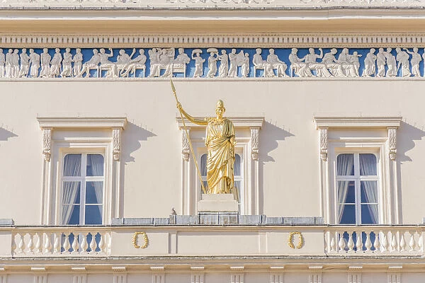 Gold Athena statue, The Athenaeum Club, London, England