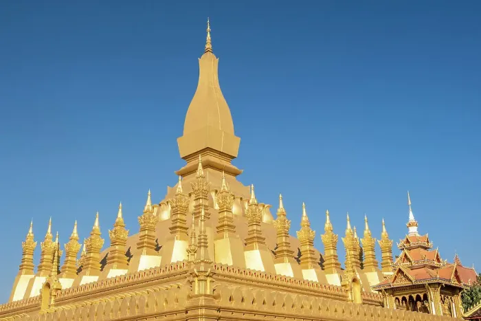 Framed Print : Gold Stupa, Pha That Luang, Vientiane (capital city), Laos Framed Print : Gold Stupa, Pha That Luang, Vientiane (capital city), Laos