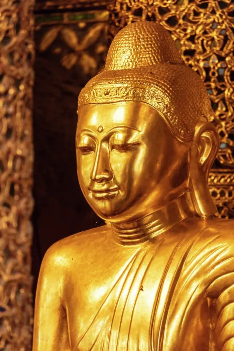 Framed Print : Golden Buddha, Myanmar (Burma), Asia Framed Print : Golden Buddha, Myanmar (Burma), Asia