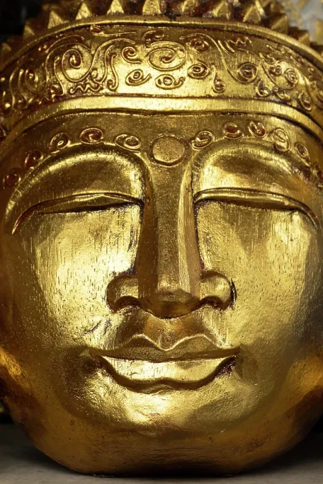 Framed Print : Golden Buddha statue, Bali, Indonesia