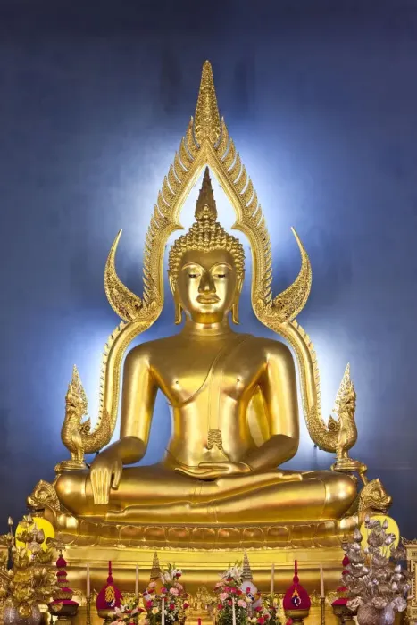 Framed Print : Golden Buddha Statue, Wat Benjamabophit (Marble Temple), Bangkok, Thailand Framed Print : Golden Buddha Statue, Wat Benjamabophit (Marble Temple), Bangkok, Thailand
