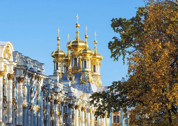 Golden domes of the Church of the Resurrection, Catherine Palace