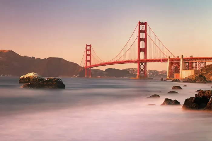 Framed Print : Golden Gate Bridge from Baker Beach at sunset, San Francisco, California, USA Framed Print : Golden Gate Bridge from Baker Beach at sunset, San Francisco, California, USA