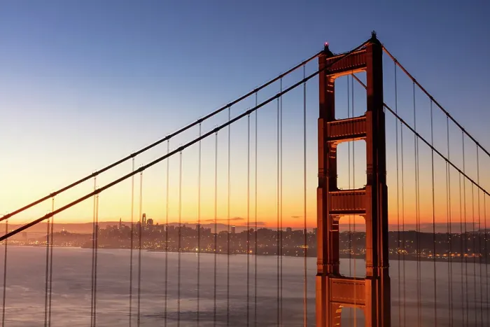 Framed Print : Golden Gate Bridge at dawn, , from Battery Spencer, San Francisco, California, USA Framed Print : Golden Gate Bridge at dawn, , from Battery Spencer, San Francisco, California, USA
