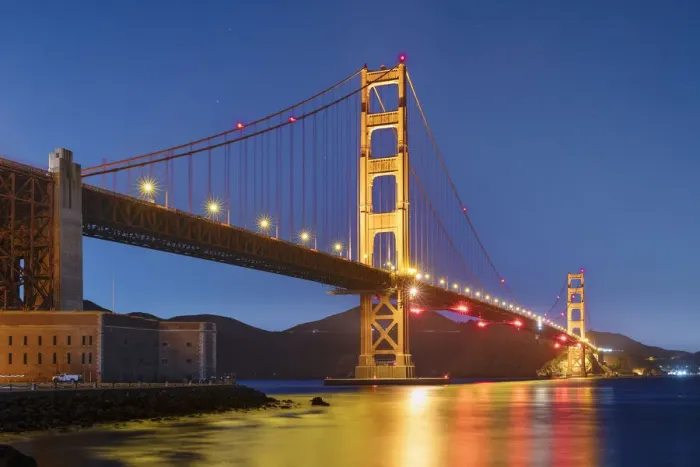 Framed Print : Golden Gate Bridge, San Francisco Bay, California, USA