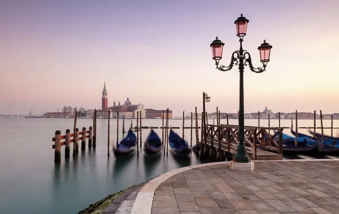 Framed Print : Goldolas on the lagoon at dawn, with San Giorgio Maggiore in the background, San Marco, Venice, Italy Framed Print : Goldolas on the lagoon at dawn, with San Giorgio Maggiore in the background, San Marco, Venice, Italy