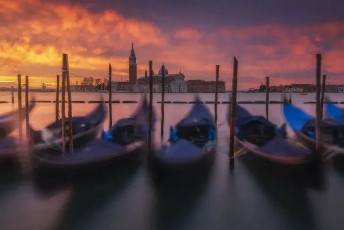 Framed Print : Gondalas in December Venice, Italy Framed Print : Gondalas in December Venice, Italy