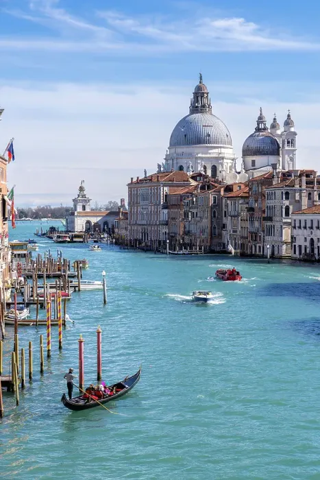 Framed Print : A gondola on the Grand Canal with Salute in the background seen from Accademia, Venice, Italy Framed Print : A gondola on the Grand Canal with Salute in the background seen from Accademia, Venice, Italy