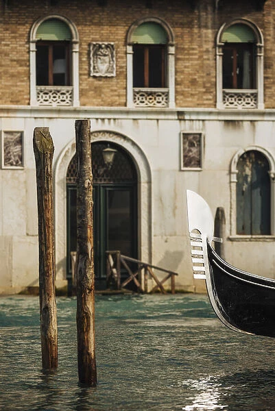 Detail on Gondola, Venice, Veneto Province, Italy, Europe