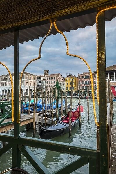 Gondolas on the Grand Canal, Venice, Italy