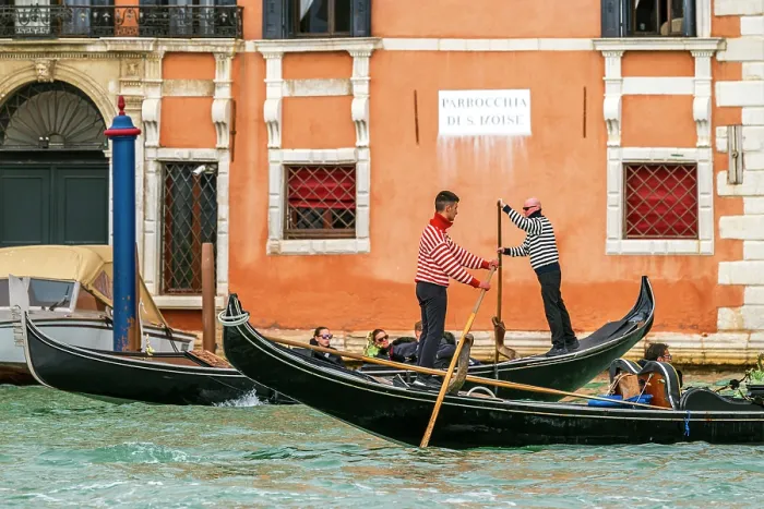 Framed Print : Gondoliers riding a gondola boat on Grand Canal, Venice, Veneto, Italy Framed Print : Gondoliers riding a gondola boat on Grand Canal, Venice, Veneto, Italy
