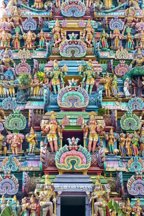 Framed Print : The Gopuram (entrance tower), Sri Kandaswamy Temple, Brickfields, Kuala Lumpur, Malaysia